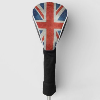 Uk Union Jack Flag In Retro Style Vintage Textures Golf Head Cover by Lonestardesigns2020 at Zazzle