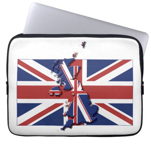 UK UNION JACK Flag Map Patriotic Computer Laptop Sleeve