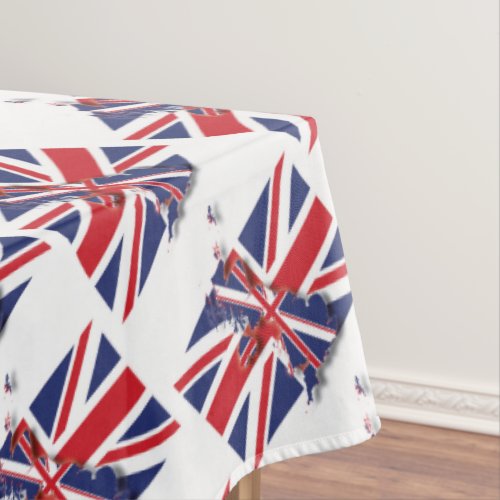 UK UNION JACK FLAG MAP Stylish Patriotic Tablecloth