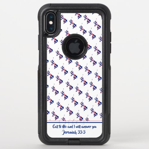 UK UNION JACK Scripture Christian Jeremiah OtterBox Commuter iPhone XS Max Case