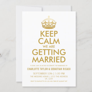 UK Union Jack Wedding Britain Gold Crown Announcement