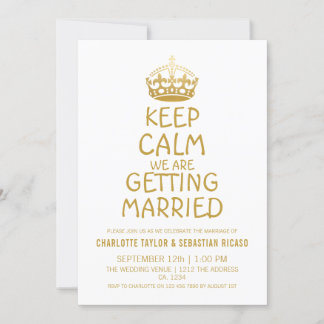 UK Union Jack Wedding Britain Gold Crown Announcement