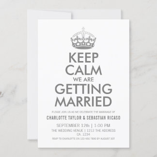UK Union Jack Wedding Britain Silver Crown Announcement