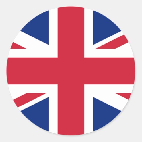 UK United Kingdom Britain Royal Union Jack Flag Classic Round Sticker