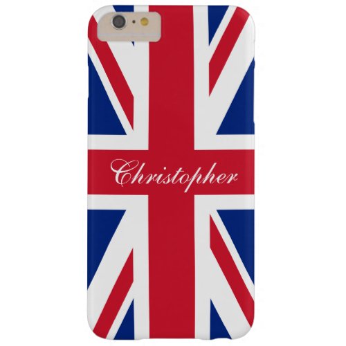 UK United Kingdom British Flag Union Jack Barely There iPhone 6 Plus Case