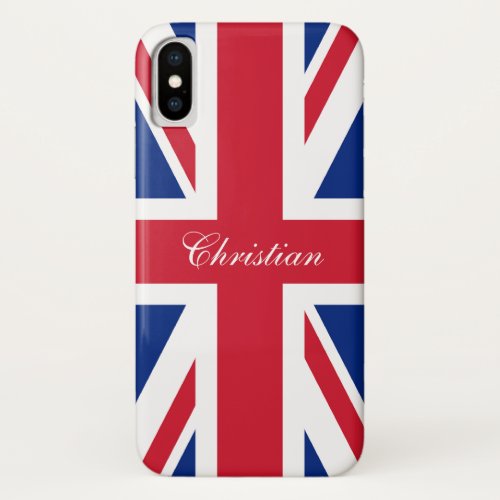 UK United Kingdom British Flag Union Jack iPhone X Case