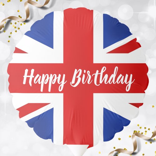UK United Kingdom British Happy Birthday Balloon