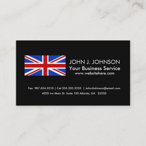 Uk United Kingdom Flag Business Card