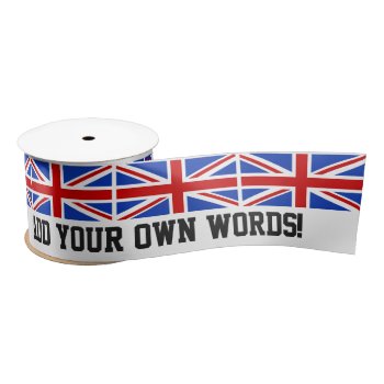Uk United Kingdom Flag Satin Ribbon by HappyPlanetShop at Zazzle