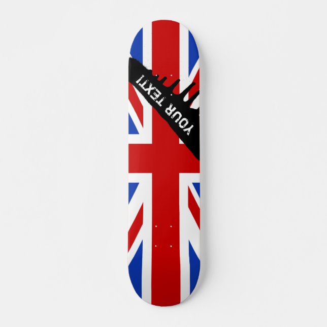 Uk United Kingdom Flag Skateboard Deck (Front)