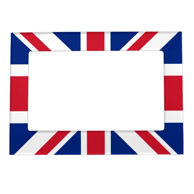 UK United Kingdom Union Jack Flag Magnetic Photo Frame (Front)