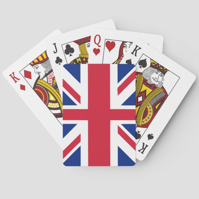 UK United Kingdom Union Jack Flag Poker Cards (Back)