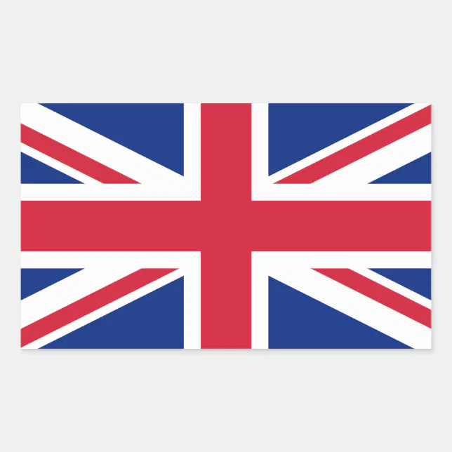 UK United Kingdom Union Jack Flag Rectangular Sticker | Zazzle