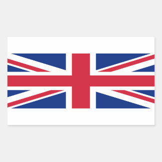 UK United Kingdom Union Jack Flag Rectangular Sticker