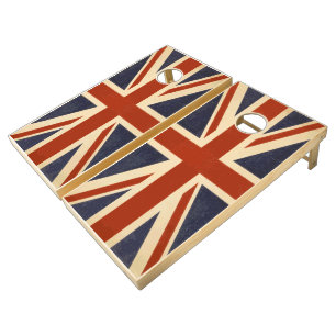 UK United Kingdom Union Jack Patriotic Cornhole Set