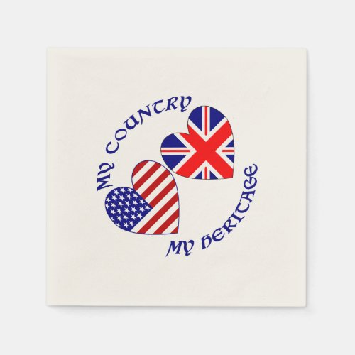 UK USA Country Heritage Paper Napkins