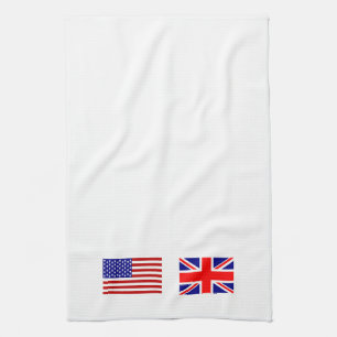 UK & USA Flags Side by Side Towel