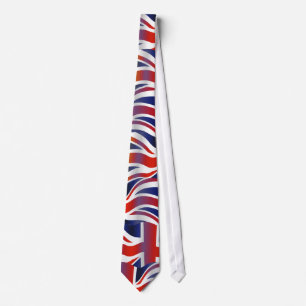 Uk Wavy Flag Wallpaper Neck Tie