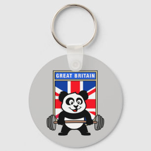 UK Weightlifting Panda Keychain
