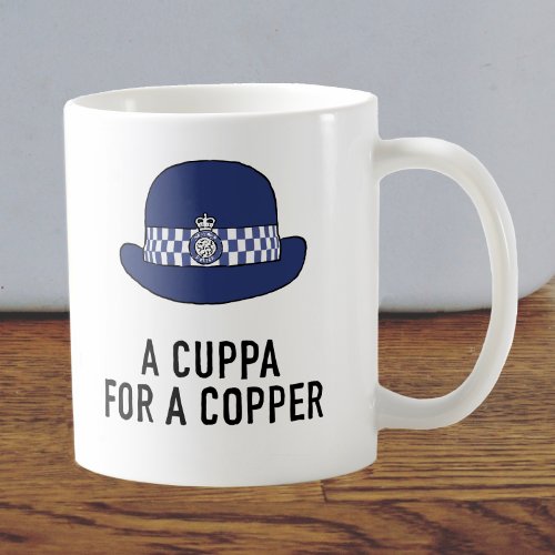 UK Woman Police Hat _ Cuppa for a Copper Coffee Mug