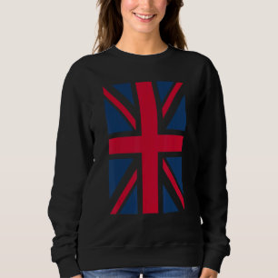 Uk Women Men Cool Vertical British Union Jack Fla Sweatshirt