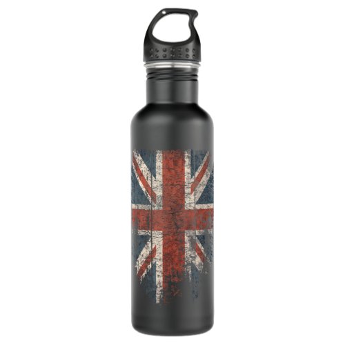 Uk Women Men Cool Vintage British Union Jack Flag Stainless Steel Water Bottle