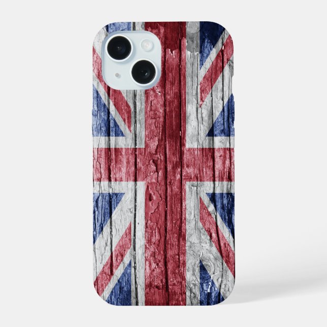 UK wood flag Iphone Case (Back)