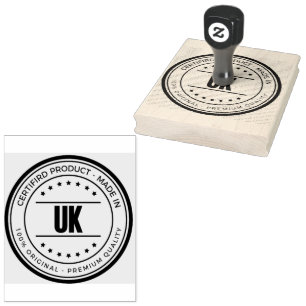 UK Word Logo Office Mailing Parcel Vermillion Red Rubber Stamp
