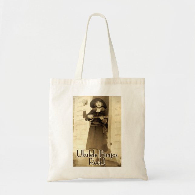 Uke Banjos Rock Tote Bag (Front)