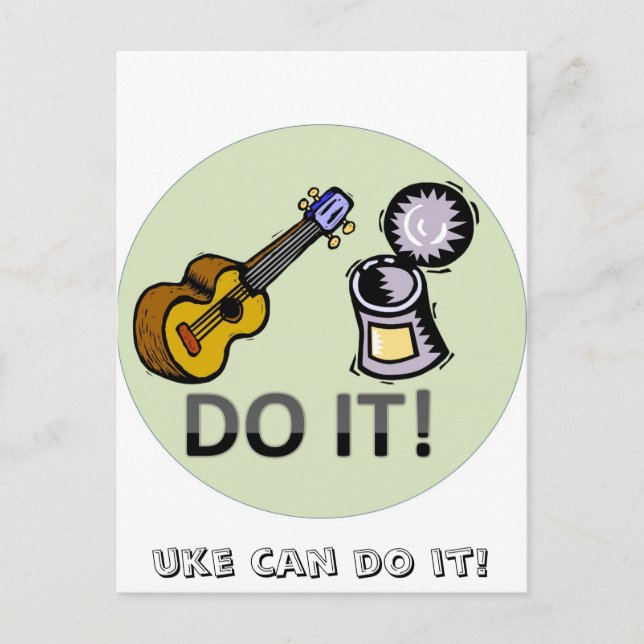 Uke can do it! postcard (Front)