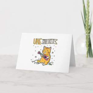 UKE Can Do It Ukulele Ukelele Cat Guitar Music Card