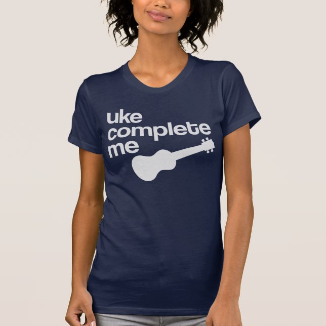 "Uke complete me" design for dark shirts (Front)