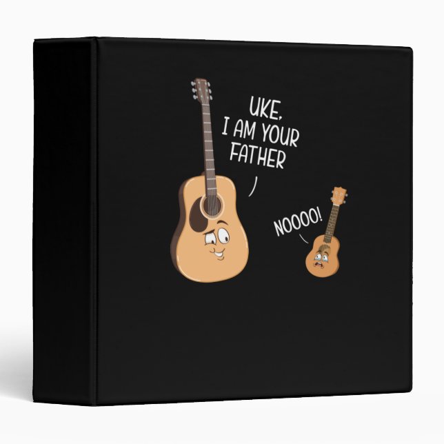 Uke I Am Your Father Ukulele Guitar Music 3 Ring Binder (Front/Spine)
