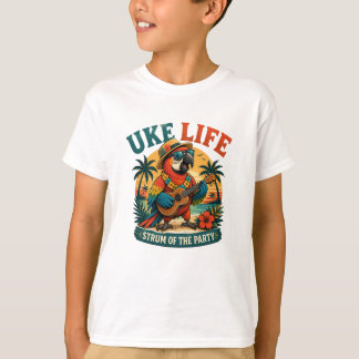 Uke Life Parrot – Island Vibes Ukulele Bird T-Shirt