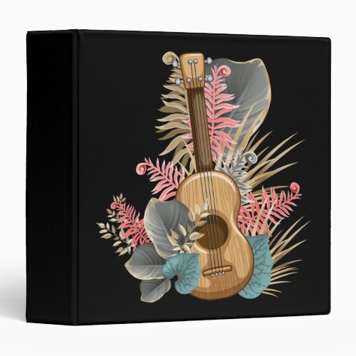 Uke Ukulele Guitar _ Musician Guitarist Ukulele 3 Ring Binder