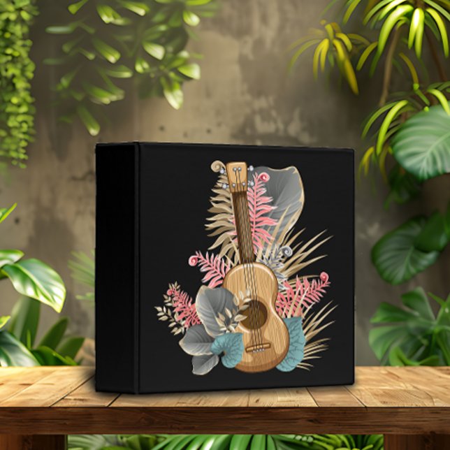 Uke Ukulele Guitar - Musician Guitarist Ukulele 3 Ring Binder (Creator Uploaded)