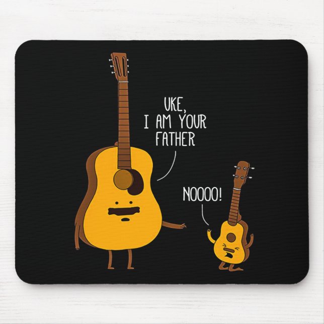 Uke Ukulele I'm Your Father Nooo Gift For Dad Mouse Pad (Front)