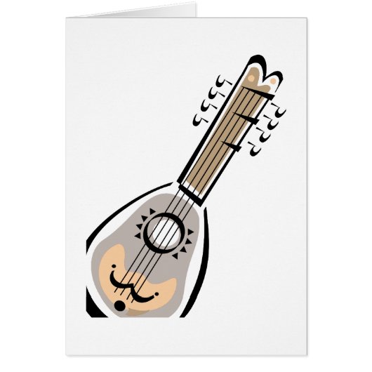 Ukelele, eight string, graphic image design cards (Front)