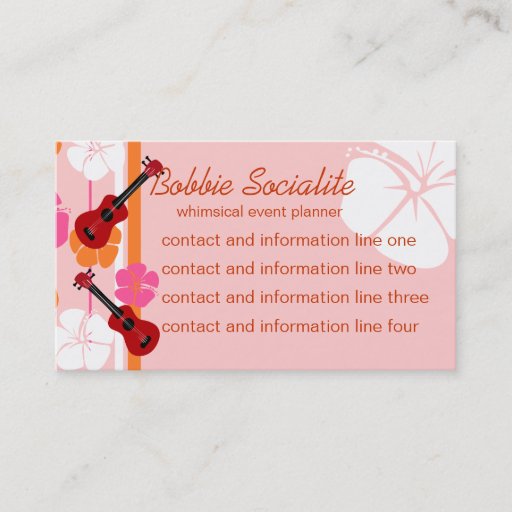 Customizable Ukelele Time! Business Card Templates