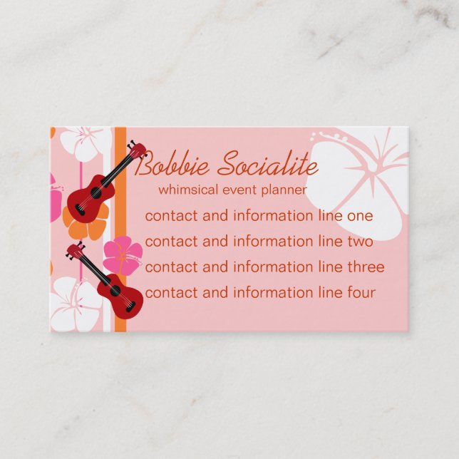 Ukelele Time! Business Card (Front)