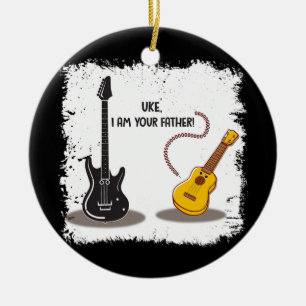 Ukelele Uke I am your Father funny Guitar Ceramic Ornament