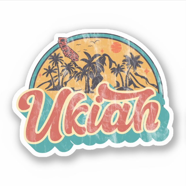 Ukiah, California Sticker (Front)