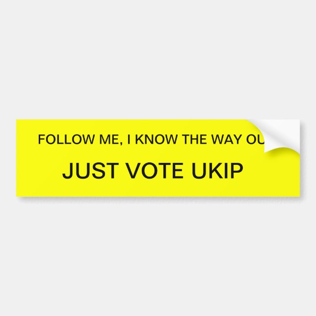 UKIP BUMPER STICKER (Front)