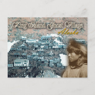 Ukivok Stilt Village, King Island, Alaska Postcard