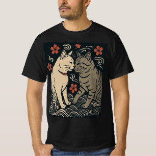 Ukiyo-e Cats Harmony Japanese Art T-Shirt