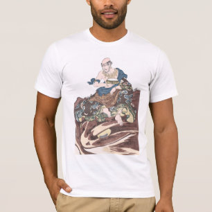 Ukiyo-e Immortal Buddhist Monk on a Toads Head T-Shirt