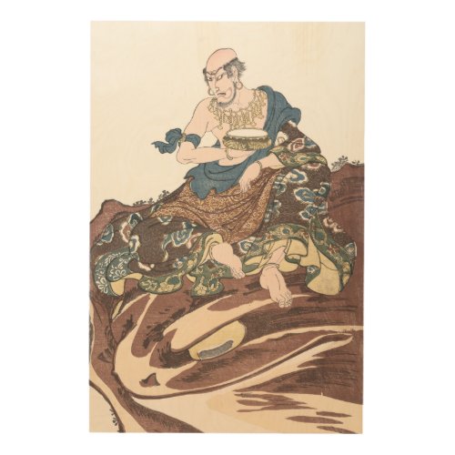 Ukiyo_e Immortal Buddhist Monk on a Toads Head Wood Wall Decor