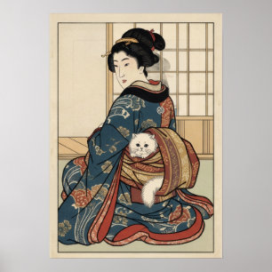 Ukiyo-e Inspired – Dramatic JAPAN Poster