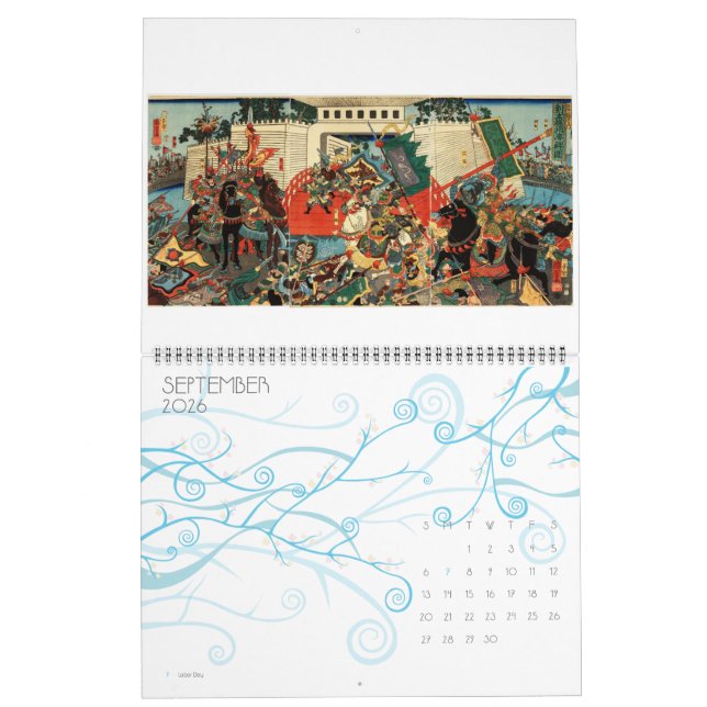Ukiyo-E Japanese Woodblock Prints Calendar (Sep 2026)