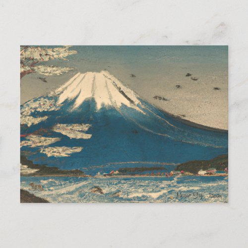 Ukiyo_e Mount Fuji Japan Postcard